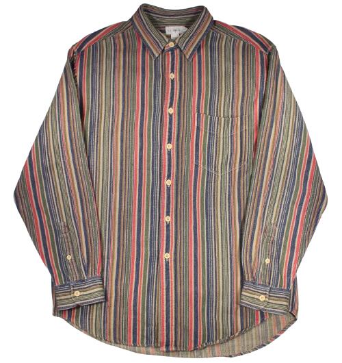 USED!!! J.CREW / STRIPED FLANNEL SHIRTS (90'S)　サイズ M　　ジェイ・クルー　フランネルシャツ