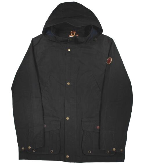 USED!!! TIMBERLAND / WAXED COTTON MOUNTAIN PARKA / black (00'S) サイズ L ティンバーランド ワックスドコットンシェル マウンテンパーカー
