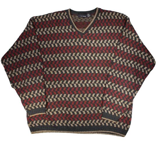 USED!!! BILLBLASS / ACRYLIC COTTON KNIT V-NECK SWEATER (90'S)　サイズ XL　　ビルブラス　Vネックセーター