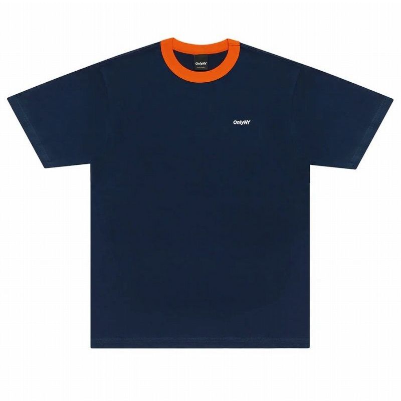 乐天商城 - ONLY NY / CORE LOGO RINGER Tee / navy×orange　　オンリーニューヨーク　リンガーTee