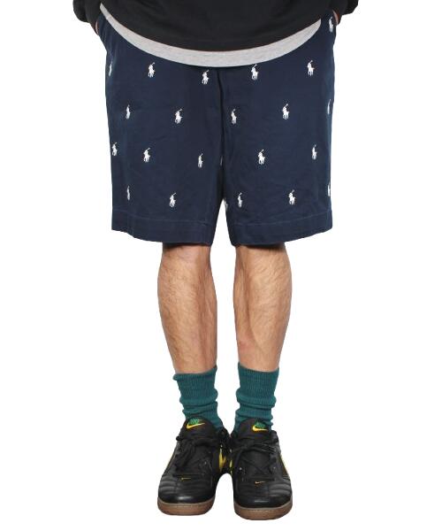 Pants - USED!!! POLO RALPH LAUREN / EMBROIDERY PONY LOGO CHINO SHORTS (10'S) / navy×white　サイズ W30　　ポロ・ラルフローレン　チノショーツ