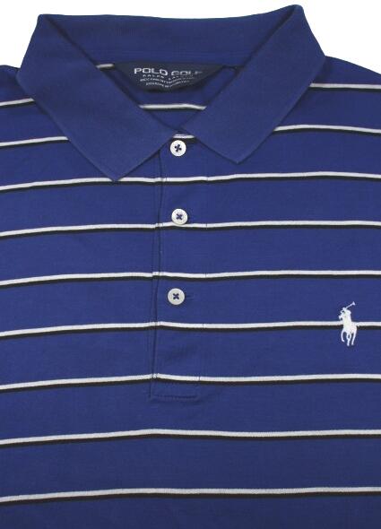 乐天商城 - USED!!! POLO GOLF / BORDER POLO SHIRTS (1990-00'S) / blue×black×white　サイズ XL　ポロゴルフ　ポロシャツ