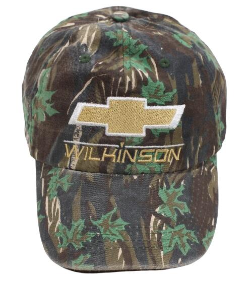 USED!!! HIT WEAR "CHEVROLET WILKINSON" CAMO STRAPBACK CAP (2010'S) / real tree camo　　シボレー　リアルツリー迷彩柄　ストラップバックキャップ