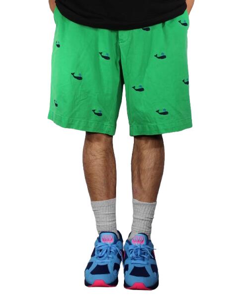 USED!!! POLO RALPH LAUREN / EMBROIDERY WHALE LOGO CHINO SHORTS (10-20'S) / green　サイズ W32　　ポロ・ラルフローレン　チノショーツ