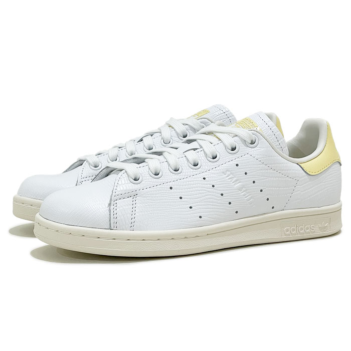 アディダス レザースニーカー レディース adidas Originals STAN SMITH アディアス オリジナルス スタンスミス IE0464 レディース 【WHTYLW / 23.0cm-25.0cm】 ホワイト イエロー レトロ スニーカー 型押し レザー