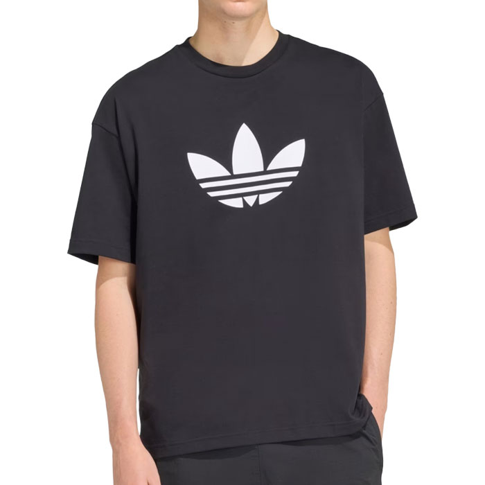 樂天商城 - adidas Originals ADICOLOR TREFOIL TEE アディダス オリジナルス アディカラー トレフォイル Tシャツ KD4091 Black / White 【BLK / M・L・XL・2XL】 ブラック ホワイト ロゴ 半袖 レトロ メンズ