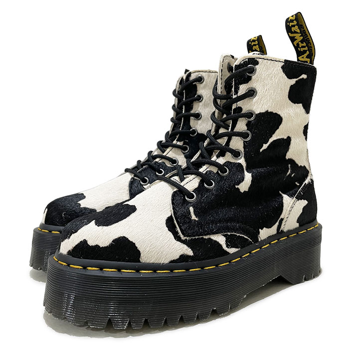 Dr.Martens ドクターマーチン HAIR ON JADON COW PRINT 8ホール ブーツ 31094934 【COWPRINT / UK3(22cm)-UK10(29cm)】 ハラコ 牛柄 ホルスタイン メンズ レディース ユニセックス