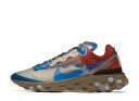 【今なら割引クーポン発行中】Nike アンダーカバー×ナイキ リアクトエレメント87 ブルー/レッド ナイキ BQ2718-200 メンズ スニーカー ランニングシューズ 21SN-BQ2718-200