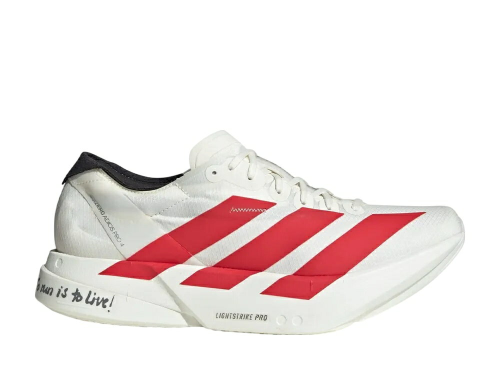 【送料無料!!】クーポンでさらにお得!! 11/15限定【1000円クーポン】adidas アディダス アディゼロ アディオス プロ4 オフホワイト/ベタースカーレット/コアブラック アディダス JR6363 メンズ スニーカー ランニングシューズ 21SN-JR6363