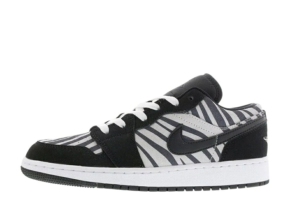 1000円クーポン発行！Nike ナイキ GS エアジョーダン1 ロー ゼブラ/サファリ (キッズ) ナイキ 553560-057 大人も履ける キッズモデル ウィメンズ レディース スニーカー ランニングシューズ キッズスニーカー ベビーシューズ 21SN-553560-057