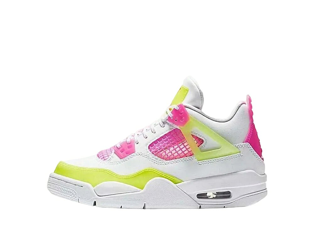 1000円クーポン発行！Nike ナイキ GS エアジョーダン 4 レトロ ホワイト レモン ピンク ナイキ CV7808-100 大人も履ける キッズモデル ウィメンズ レディース スニーカー ランニングシューズ キッズスニーカー ベビーシューズ 21SN-CV7808-100