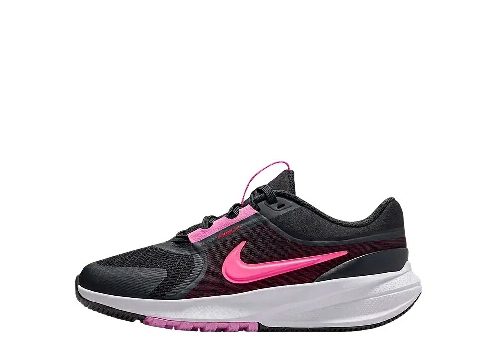 【スーパーセール】1000円クーポン発行！Nike ナイキ GS スターランナー5 オフノワール/プレイフルピンク/ブライトクリムゾン/ハイパーピンク (キッズ) ナイキ HF7004-005 大人も履ける キッズモデル レディース スニーカー キッズスニーカー ベビーシューズ 21SN-HF7004-005