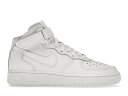 【今なら割引クーポン発行中】Nike Air Force 1 Mid LE Triple White (GS) ナイキ エアフォース1 ミッド Dh2933-111 大人も履ける キッズモデル ウィメンズ レディース スニーカー ランニングシューズ キッズスニーカー ベビーシューズ 19SX-20221028133339-018