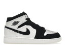 マラソン【1000円OFF】クーポン!!Jordan ナイキ GS エアジョーダン1 ミッド ""オメガ/ブラック/ホワイト"" 1 Mid ""Diamond Shorts (GS)"" ナイキ エアジョーダン1 ミッド DN4321-100 大人も履ける キッズモデル レディース スニーカー キッズスニーカー
