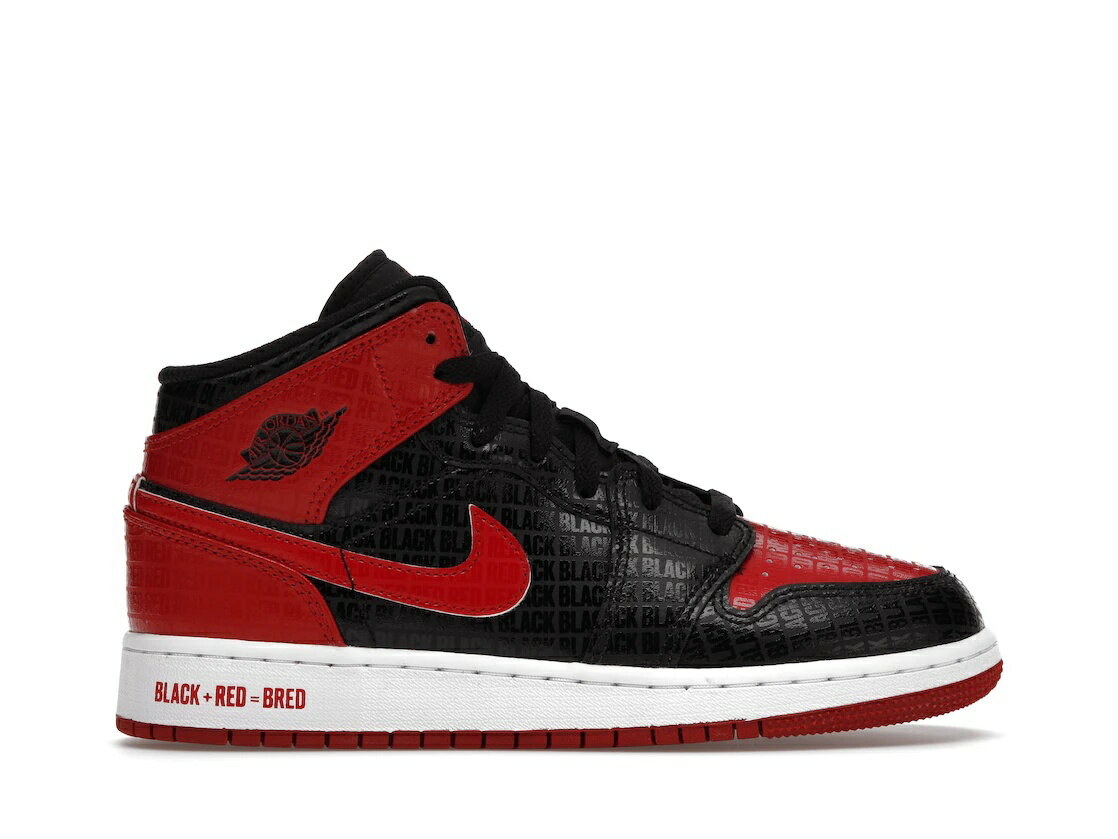 5/20【本日限定】1000円クーポンあり Jordan ナイキ GS エアジョーダン1 ミッド “ブレッド“ Jordan 1 Mid “Bred Text (GS)“ Jordan DM9650-001 大人も履ける キッズモデル レディース スニーカー キッズスニーカー ベビーシューズ 19SX-20230921123841-183