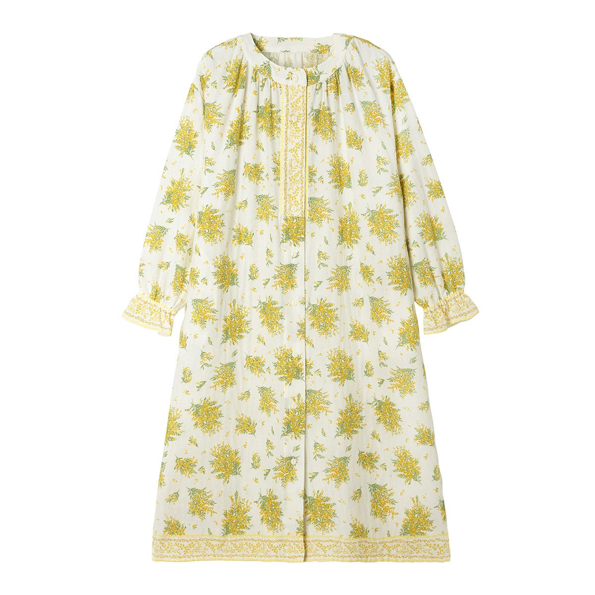 【OUTLET】 KID BLUE / キッドブルー Wガーゼミモザ[長袖ナイティ]