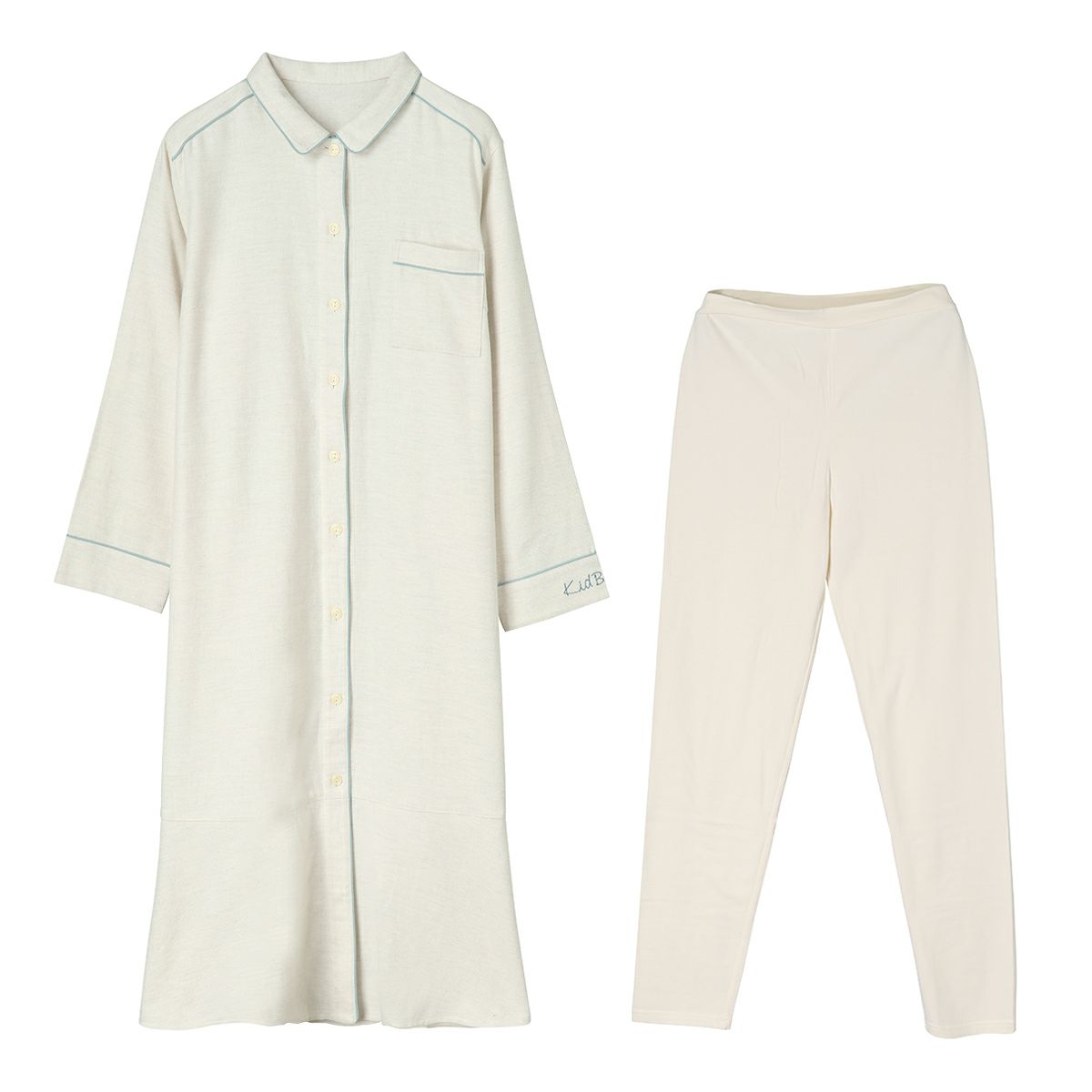 【BLACK FRIDAY対象アイテム！】 KID BLUE / キッドブルー 23ネル無地[長袖ナイティ]のサムネイル