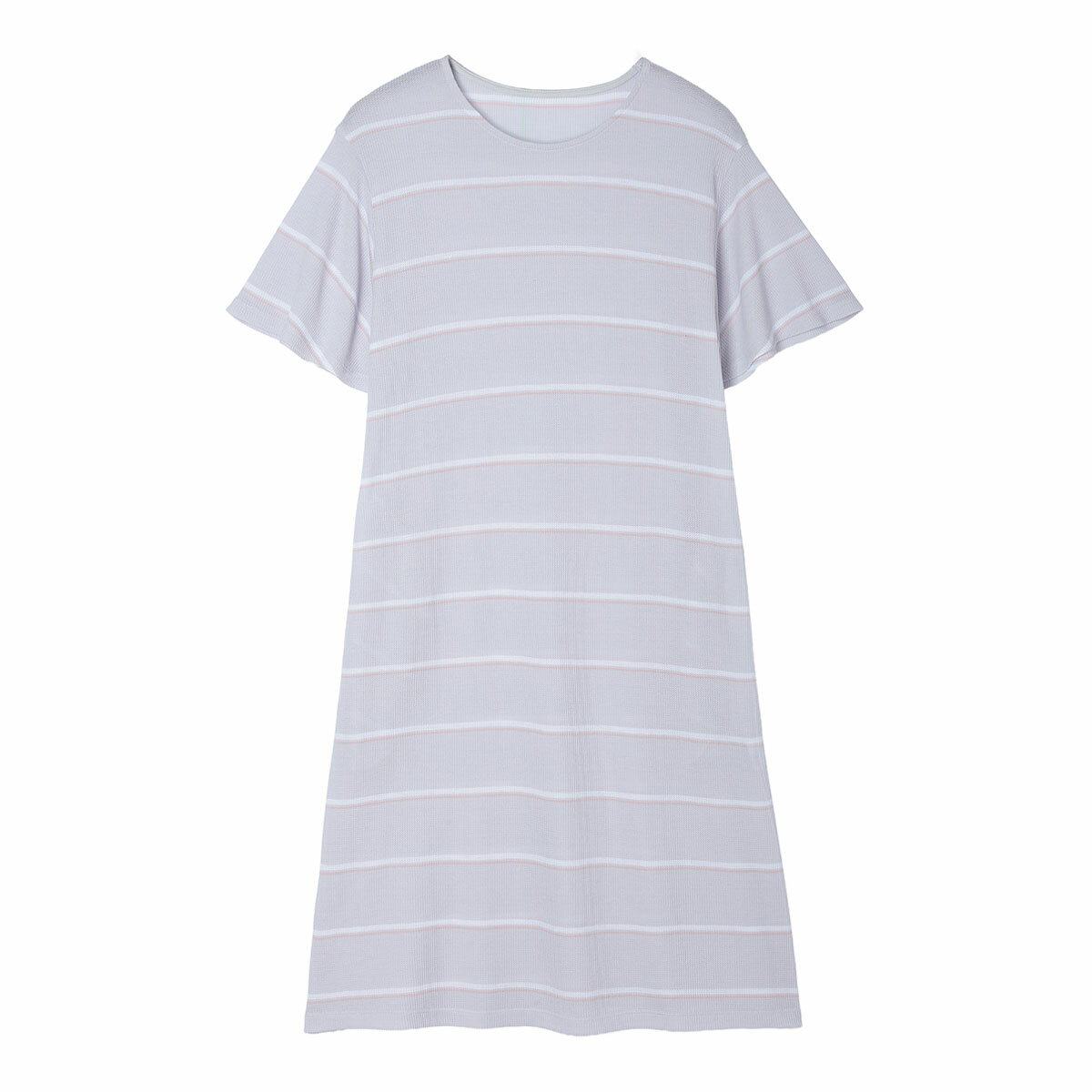Short Sleeves - KID BLUE / キッドブルー 26ワッフルボーダー[半袖ワンピース]