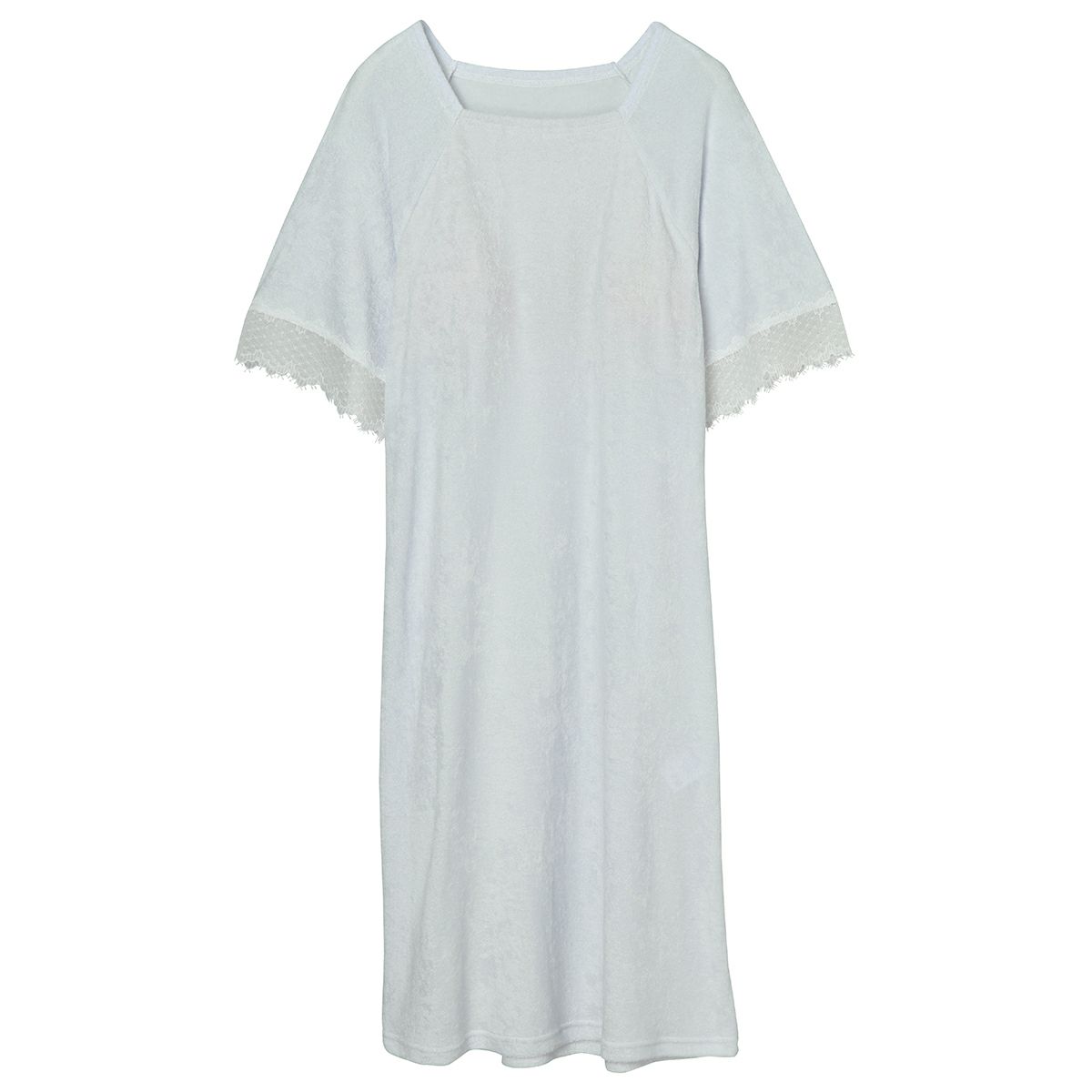 【1000円OFFクーポン対象アイテム！】 KIDBLUE/キッドブルーレーシーガーゼパイル無地[5分袖ワンピース]