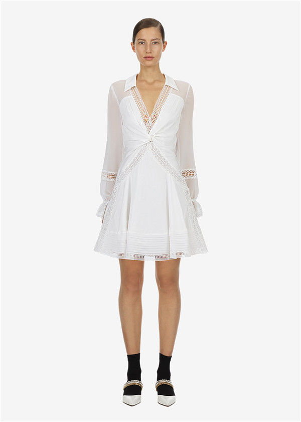 Self-Portrait s[X twist front ivory mini dress 艿$330 fB[X CO  lC uK[ p[eB[  hX ꂢ tH[} Zt|[g[g