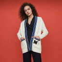 Maje マージュ CONTRAST STRIPED EMBROIDERED CARDIGAN カーディガン 定価$415