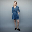 Maje }[W SHORT DRESS WITH MONOGRAM PRINT s[X 艿$295