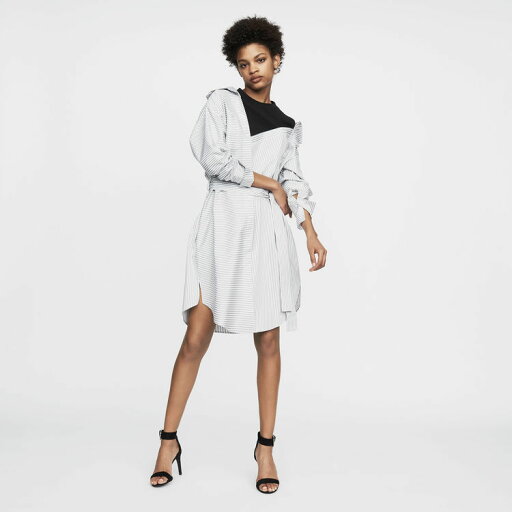 Maje マージュ DESTRUCTURED STRIPED SHIRT DRESS ワンピース 定価$320 Maje マージュ DESTRUCTURED STRIPED SHIRT DRESS ワンピース 定価$320
