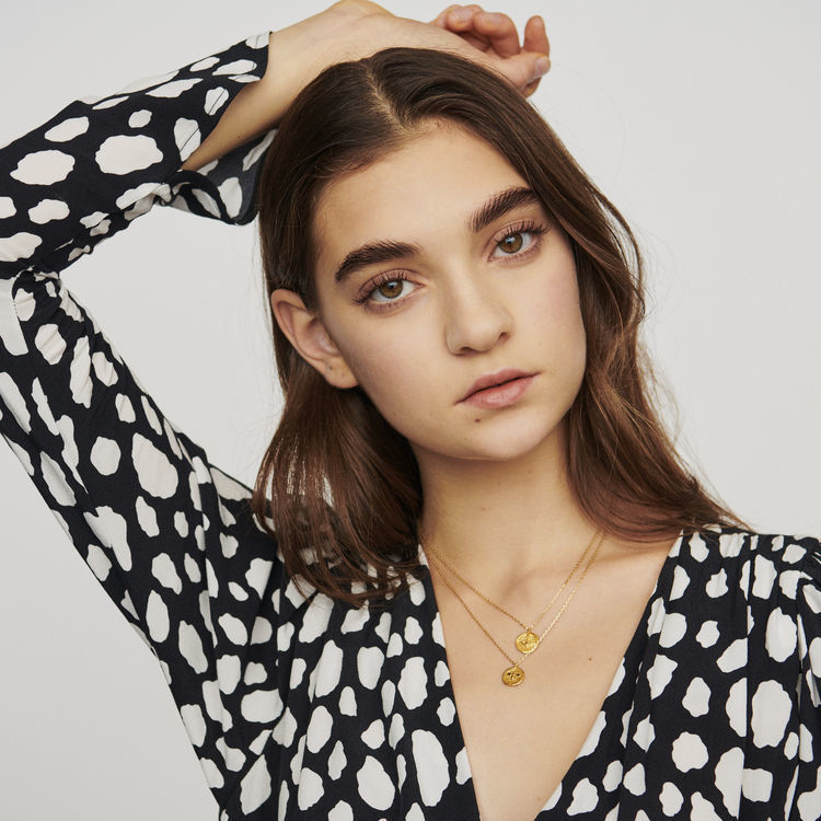 Maje マージュ SHORT GATHERED PRINTED ワンピース 定価$295