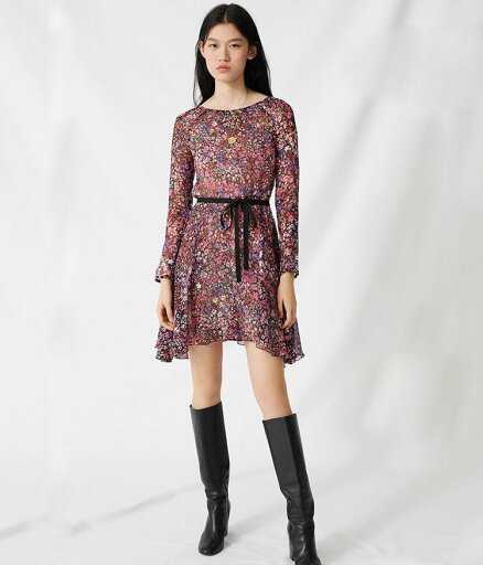 Maje マージュ Belted floral dressワンピース Maje マージュ Belted floral dressワンピース