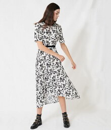 Maje マージュ Motif dress with inlaid waistbandワンピース