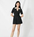 Maje }[W Floaty romper with retro polkaI[C