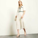 sandro サンドロ LONG PLEATED DRESS WITH SHORT SLEEVES ワンピース 定価$490
