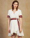 sandro サンドロ WRAPAROUND DRESS WITH RIBBED EDGING ワンピース 定価$395
