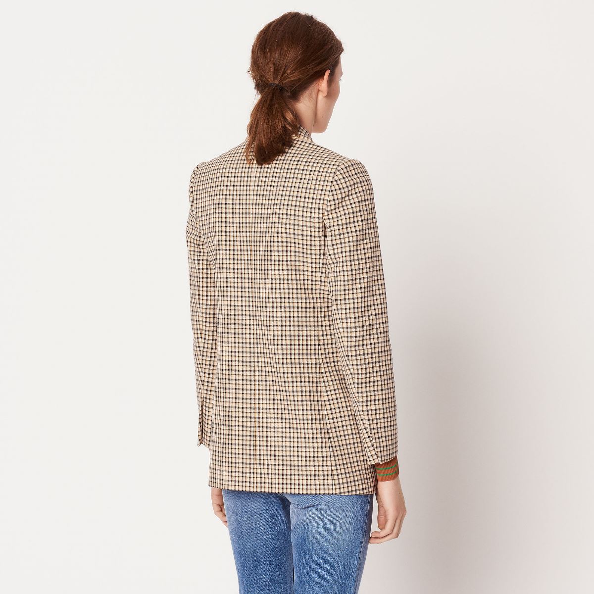 【Rakuten Fashion THE SALE期間限定10％OFF】sandro サンドロ TARTAN TAILORED JACKET ブレザー 定価$515