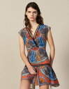 【Rakuten Fashion THE SALE期間限定10%OFF】sandro サンドロ SHORT PRINTED DRESS WITH RUFFLES...