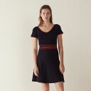 【Rakuten Fashion THE SALE期間限定10%OFF】sandro サンドロ SHORT KNIT DRESS WITH PLEATS ワンピ...