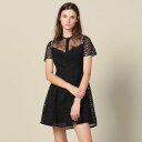 sandro Th GUIPURE LACE SKATER DRESS s[X 艿$445