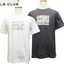 【ネコポスOK】　丸高衣料（株）　LB　CLUB　男児　スラブ天竺　サーフプリント　半袖Tシャツ　本体綿100％　　チャコールグレー、ホワイト　150cm、160cm　子供、子供服、キッズ、男の子　 【RCP】