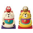 のせのせ招き猫 ぶち とら 縁起物マスコット 福 コンコンブル ミニチュア