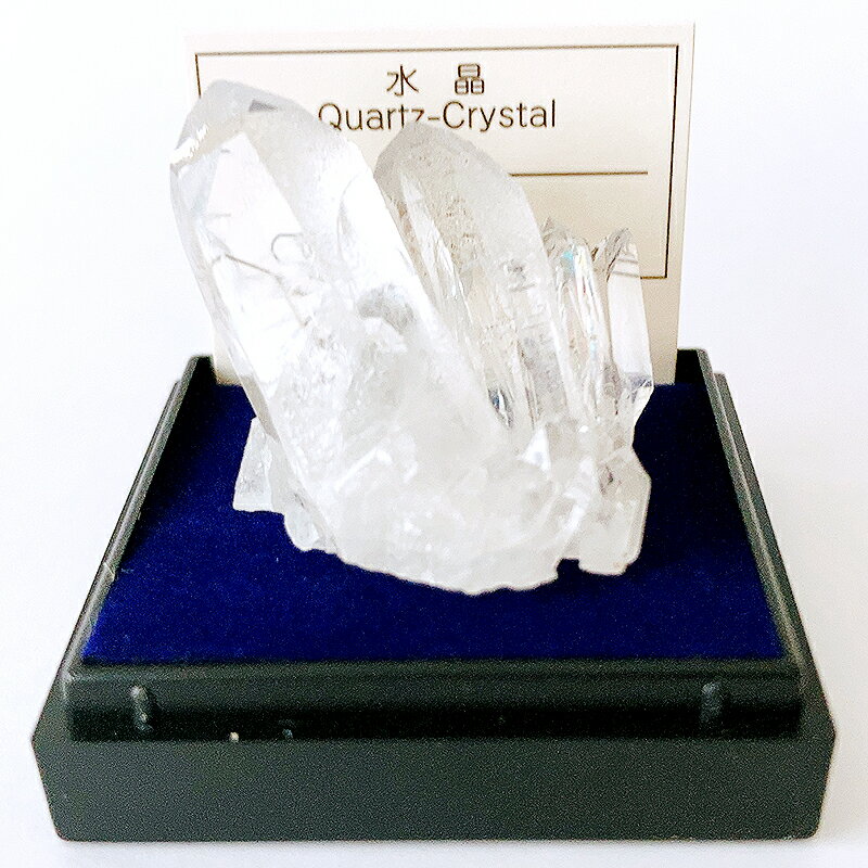 水晶群晶 （ブラジル） 鉱物 標本 東京サイエンス ミニ鉱物標本 ケース入り
