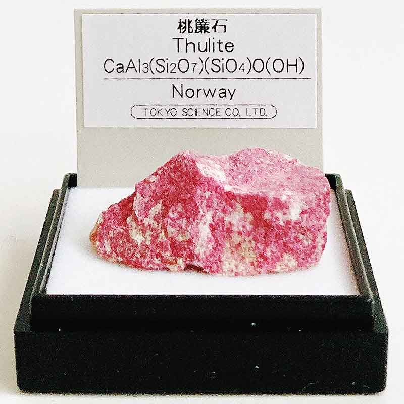 桃簾石 （ノルウェー） とうれんせき 鉱物 標本 東京サイエンス ミニ鉱物標本 ケース入り パワーストーン