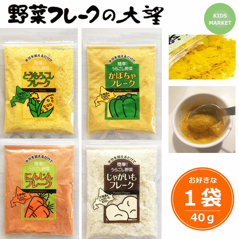 【5日限定P5倍】離乳食 ベビーフード 裏ごし野菜フレーク Sサイズ 40g 北海道大望 とうもろこし かぼちゃ じゃがいも にんじん 乾燥ベビーフード出産祝い