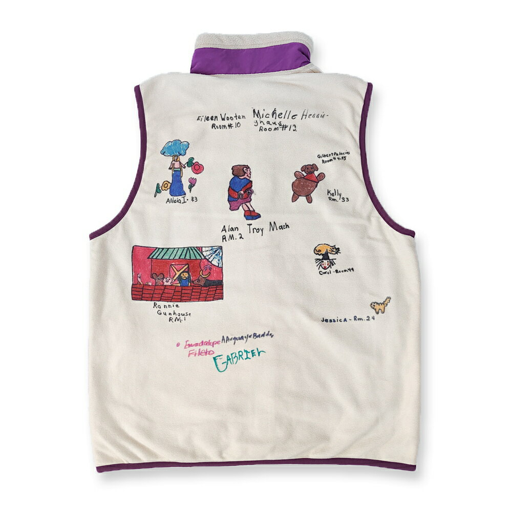 ★25AW★DD210 フリース ラクガキ ベスト / オフホワイト,クレイジー1[DENIM DUNGAREE][デニム＆ダンガリー][outr] 3