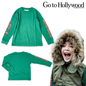 ★22AW★130cm,140cm / 緑GTH414 テンジク フォーカス TEE【GO TO HOLLYWOOD】【G2H】【ゴートゥーハリウッド】【長袖】【ロングTシャツ】【ロンT】【男の子】【女の子】