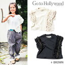 ☆24春夏予約☆≪4月入荷予定≫GTH410 テンジク ソデフリフリ TEE / 白,黒,茶 GO TO HOLLYWOOD G2H ゴートゥーハリウッド shts