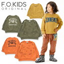 ★23AW★100cm,110cm,120cm / カーキ,オレンジ fo1013 カラバリグラフィック トレーナー[FOKIDS][エフオーキッズ][F.O.International][エフオーインターナショナル]