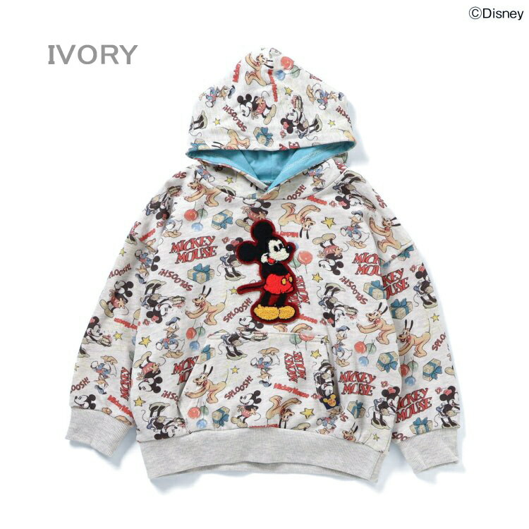 ★25AW★fo2015 ディズニーキャラクター総柄 フーディ / アイボリー,ネイビー[FOKIDS][エフオーキッズ][F.O.International][エフオーインターナショナル][prk] 2