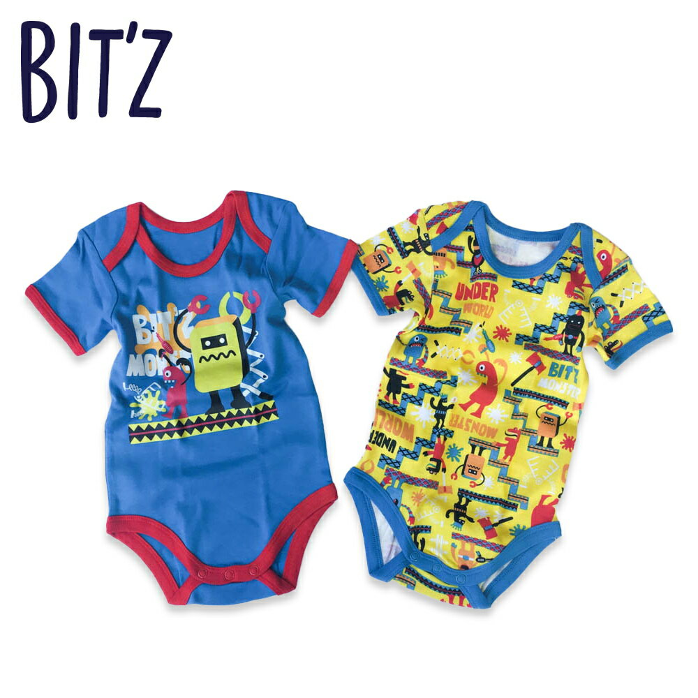 【セール 40%OFF】≪ビッツ≫fo1401 / 60cm,70cm / マルチBOY'S2Pボディースーツ[肌着][BIT'Z/BITZ][F.O.International/エフオーインターナショナル][男の子][babysize]