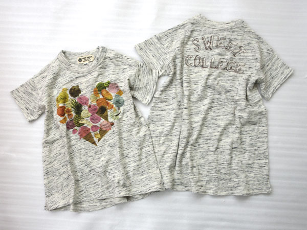 【セール 40 OFF】≪バハ スマイル≫BA8116 / 90cm,100cm,110cm,120cm,130cm / グレーハートスイーツLONG-Tシャツ BAJA SMILE babysize shts