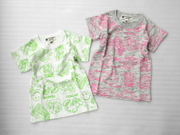 【セール 40 OFF】≪バハ スマイル≫BA8120 / 90cm,100cm,110cm,120cm,130cm / 白,グレースイーツ柄Tシャツ BAJA SMILE shts